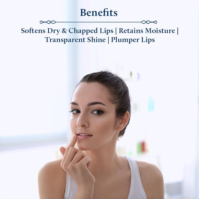 Blue Nectar Natural Lip Balm Chocolate & Vanilla with Organic Ghee for Dry Lips | Herbal Ayurvedic Hydrating Lip Gloss for Women (0.35 oz, 12 Herbs)-VivaGrace Women