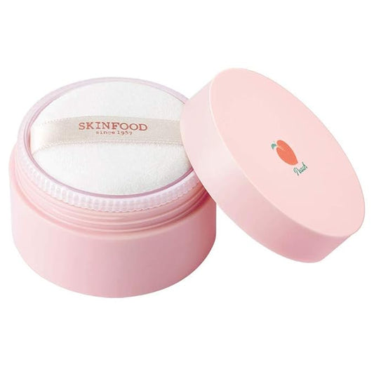 SKINFOOD Peach Cotton Multi Finish Powder 15g - Peach Extract & Calamin Powder Contained Sebum Control Silky Powder for Oily Skin, Sweet Peach Scent with Baby Skin-VivaGrace Women