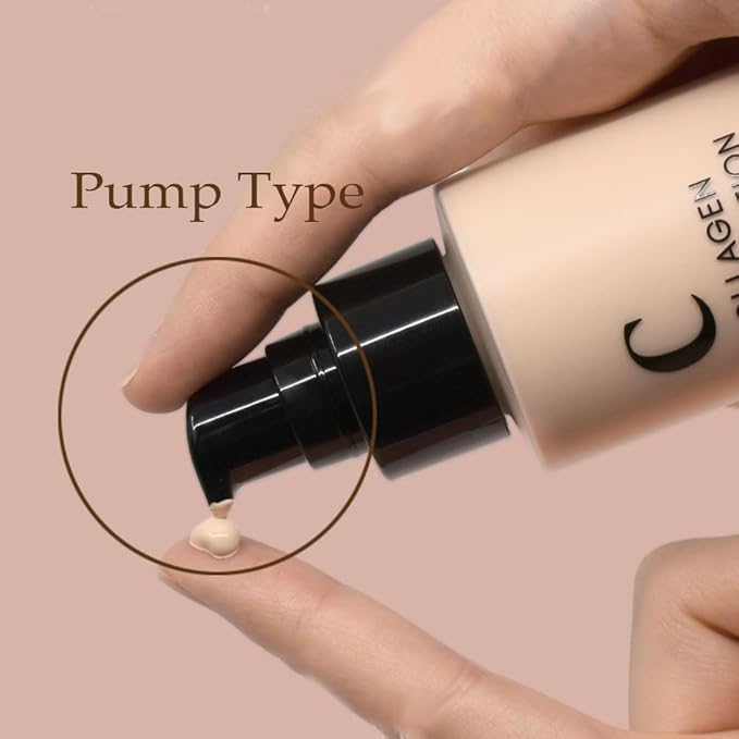 PS.PRETTYSKIN Collagen foundation for women, Long-Lasting Perfect Cover UV protection SPF15, Korean makeup with Titanium Dioxide 100ml/3.38fl.oz. (#23)-VivaGrace Women
