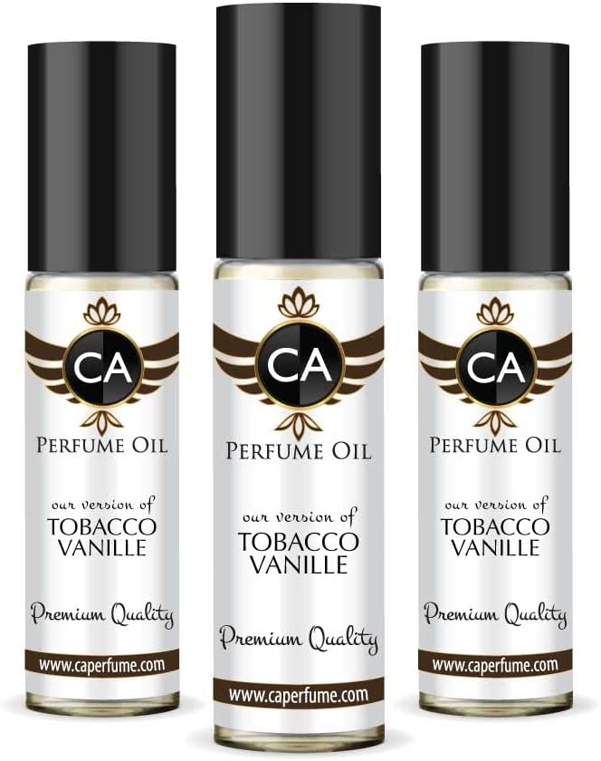 CA Perfume Impression of Tobacco Vanille For Men Fragrance Body Oil Dupes Roll-On 0.3 Fl Oz-X3-VivaGrace Women