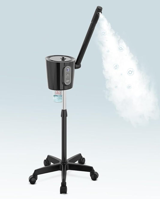 Kingsteam Professional Facial Steamer with Ozone - Ionic Nano Hot Mist Steamer with Large Capacity and 30-Min Timer for Estheticians, Beauty Salons, and Home Skin Care Use-VivaGrace Women
