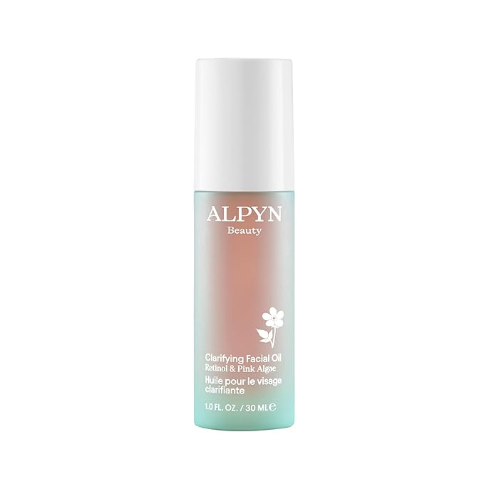 ALPYN Clarifying Facial Oil with Retinol & Pink Algae | Clear Congestion, Smooth Fine Lines, Improve Texture & Glow | 1 Fl Oz / 30 ml-VivaGrace Women