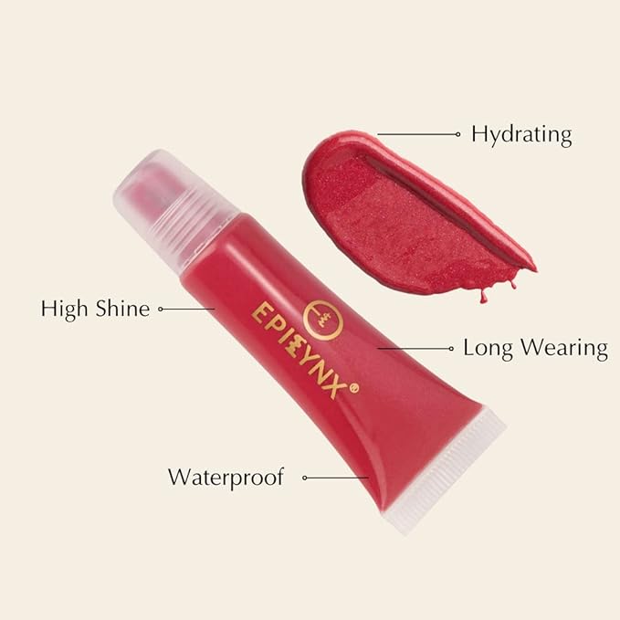 Fun Colors Vegan Lip Balm - Lightweight, Moisturizing Formula for Hydration and Long Lasting Wear - Allergen Free for Sensitive Skin - Red Strawberry EpiLynx by Dr. Liia-VivaGrace Women