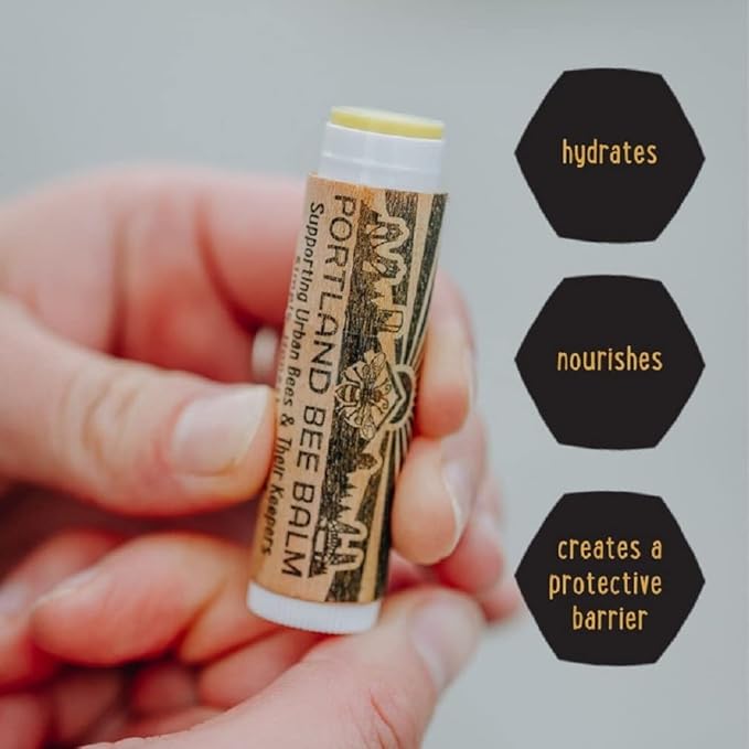 Portland Bee Balm All Natural Handmade Beeswax Based Lip Balm, Oregon Mint 1 Count-VivaGrace Women