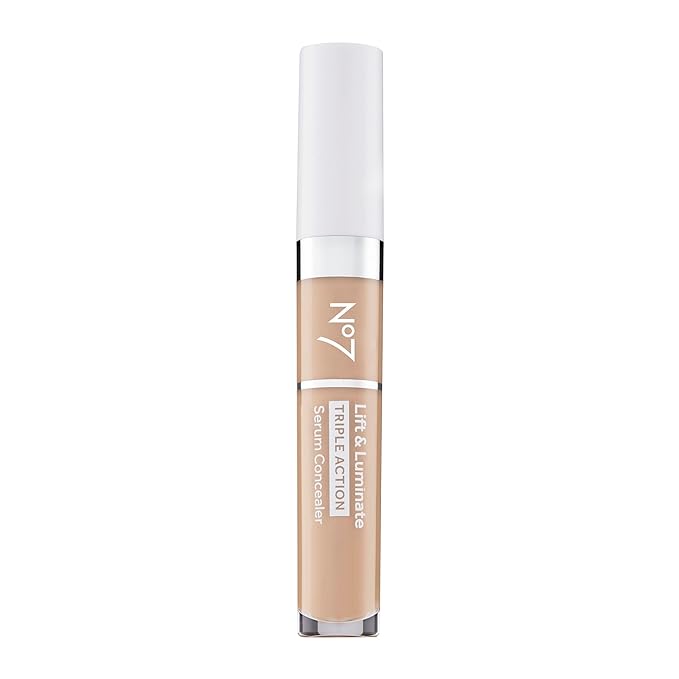 No7 Lift & Luminate Triple Action Serum Concealer - Light - Anti Aging Liquid Concealer Makeup for Blemishes & Dark Circles - Medium to Full Coverage Concealer for Face (8ml)-VivaGrace Women