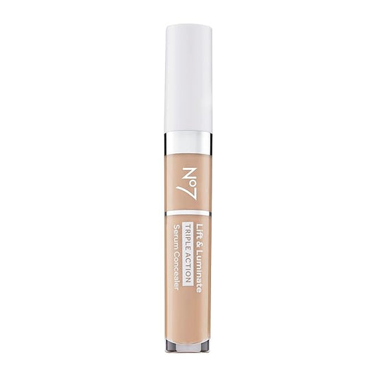 No7 Lift & Luminate Triple Action Serum Concealer - Light - Anti Aging Liquid Concealer Makeup for Blemishes & Dark Circles - Medium to Full Coverage Concealer for Face (8ml)-VivaGrace Women