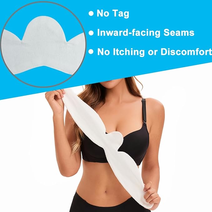 Brushed Cotton on Both Sides - Bra Liners for Sweating Rash Boob Sweat Liner Cotton Pads – 3PCS-VivaGrace Women