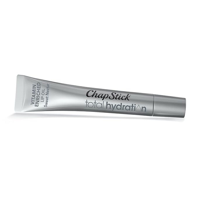 ChapStick Total Hydration Sweet Nectar Flavor Vitamin Enriched Lip Oil, Non Tinted Lip Care - 0.23 Oz-VivaGrace Women