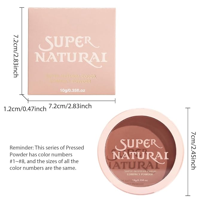 Oil Control Face Pressed Powder, Matte powder setting powder, long-lasting and waterproof loose powder, Flawless Lightweight Face Cosmetics, Cruelty-free, (03, 1 Pcs)-VivaGrace Women