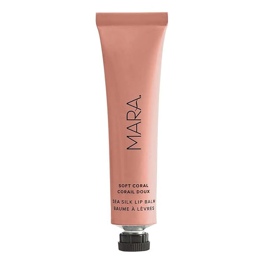 MARA - Natural Sea Silk Lip Balm With Algae + Moringa | Non-Toxic, Plant-Based Skin Care, Hypoallergenic | Moisturize, Plump + Soothe Dry, Chapped Lips (Coral, 0.5 oz | 15 ml)-VivaGrace Women