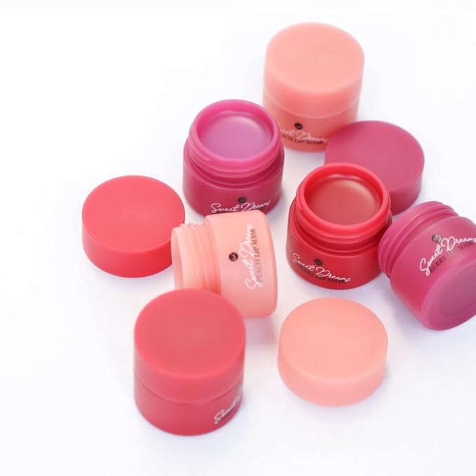 Sweet Dreams Mini Lip Mask 5g(3 Set)- Nourishing, Plumping and Hydrating Lip Balm | Vegan Lip Sleeping Mask | Korean beauty | Hyaluronic Acids + Vitamin C + Shea Butter + Antioxidants-CherryBerryPeach-VivaGrace Women
