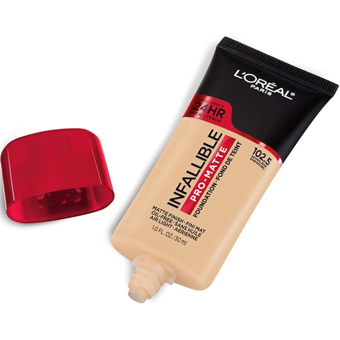 L'Oreal Paris Cosmetics Makeup Infallible Pro-Matte Liquid Longwear Foundation, Natural Rose, 1 fl oz-VivaGrace Women