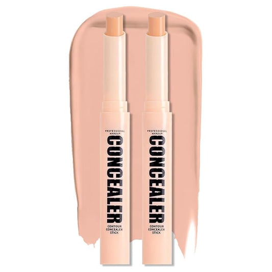 Kaely 2Pcs PROFESSIONAL MAKEUP Correcting Concealer Stick,Medium Coverage Concealer Crayon,under Eye Brightener Concealer for Dark Circles,corrector de ojeras,Lightweight,Vegan,05 HONEY PINK-VivaGrace Women