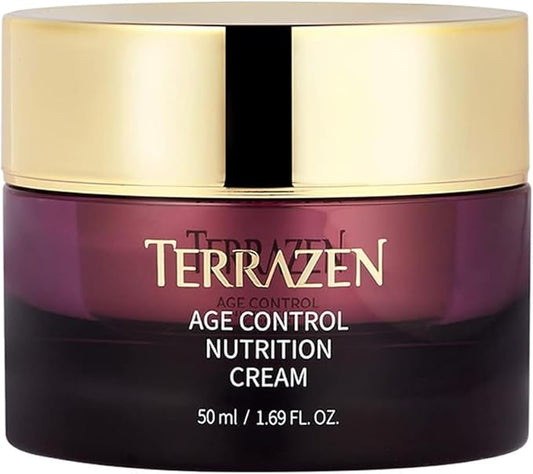 Terrzen Korean Face Cream Age Control Nutrition, 1.69 fl.oz. (50ml), Reduce Wrinkle, Hyaluronic Acid + Plant Stem Cell + Real Protein + Plant Squalane-VivaGrace Women