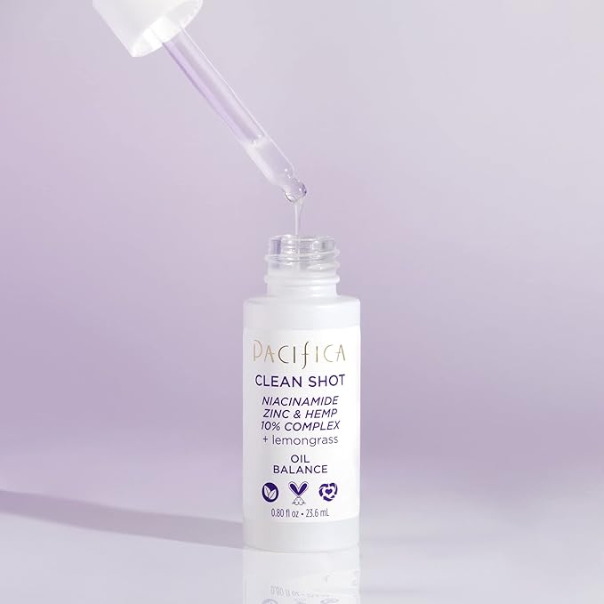 Pacifica Clean Shot Niacinamide Zinc and Hemp 10 Percent Complex Unisex 0.8 oz-VivaGrace Women