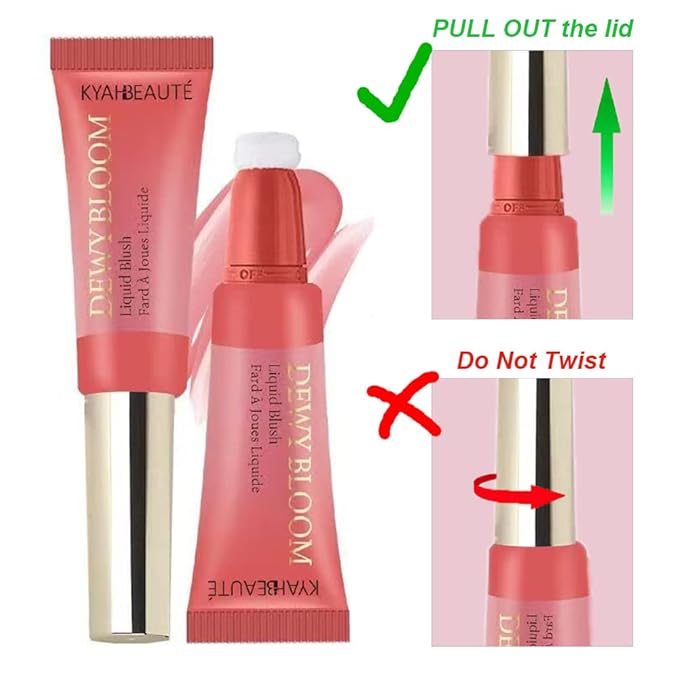 Mysense Liquid Blush Makeup Wand, Soft Cream Blush for Cheeks Tint, Matte Blush Contour Wand with Cushion Applicator, Dewy Finish, Weightless, Natural-Looking, 101 Ravishing-Nude Pink, 0.34fl.oz-VivaGrace Women
