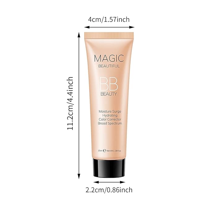 Sulily 2 Pcs BB Cream Full Coverage Foundation,Hydrating Natural Flawless Concealer, Clean Nude Makeup Base,Color Correcting Oil-Free BB Cream(ivory)-VivaGrace Women