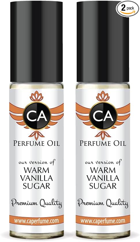 CA Perfume Impression of Emra Warm Vanilla Sugar For Women Replica Fragrance Body Oil Dupes Alcohol-Free Essential Aromatherapy Sample Travel Size Concentrated Long Lasting Roll-On 0.3 Fl Oz-X2-VivaGrace Women