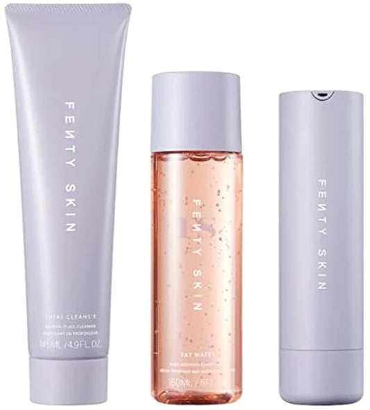 Fenty Skin Full-Size Start'r Set Includes Full Sized Total Cleans'r, Fat Water and Hydra Vizor-VivaGrace Women