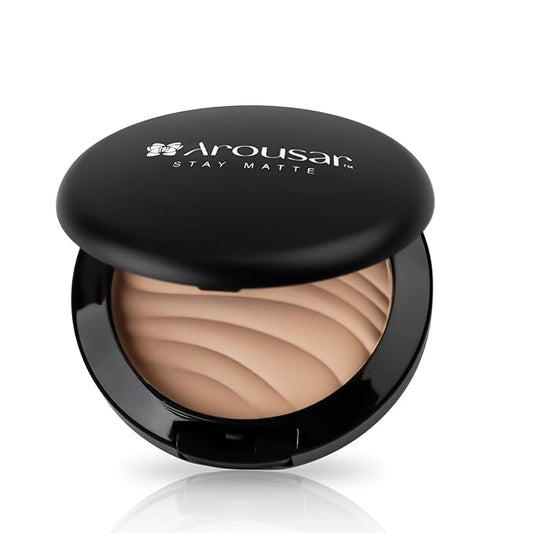 Pressed Face Powder, Flawless and Oil Control Pressed Setting Powder, Long Lasting Matte Finish 2# BEIGE 02-VivaGrace Women