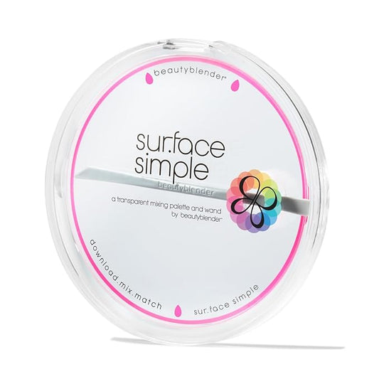 Beautyblender® | Surface Simple Portable Clear Beauty Blender Makeup Mixing Palette, Mix and Match Foundations and Creams, Includes Mixing Makeup Wand-VivaGrace Women
