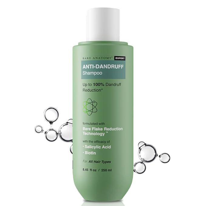 Bare Anatomy Expert Anti-Dandruff Shampoo Targets Oily Scalp And Sheds Dry Flakes Clears away dandruff flakes Relieves from excessive oil 8.4 Ounce-VivaGrace Women