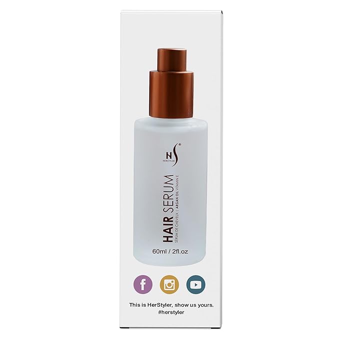 HerStyler Hair Repair Serum - Argan Oil Hair Serum for Frizzy and Damaged Hair - For Frizz, Styling and Shine - 2 Fl Oz - Pack of 1-VivaGrace Women