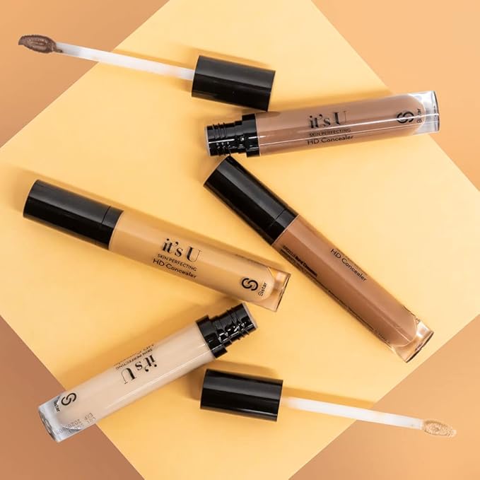 Sistar it's U Skin Perfecting HD Concealer Full Coverage Lightweight Long Lasting Correcting Liquid Contour Cover Masker Makeup 5 ml / 0.17 fl. oz (Fawn)-VivaGrace Women