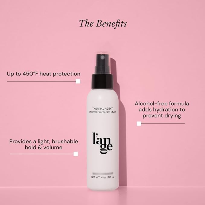 L'ANGE HAIR Thermal Agent - Thermal Heat Protectant Spray for Hair - Guards Strands from Damage Up to 450°F - Enhances Shine, Volume & Controls Frizz - Lightweight, Non-Greasy Formula - 4 Fl oz-VivaGrace Women
