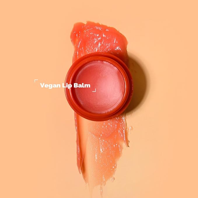 PS.PRETTYSKIN Moisturizing Korean Vegan Lip Balm 0.31oz. (9g) Smooth, Soft Texture, Hydrating, Natural Shine, Glossy (Tomato)-VivaGrace Women
