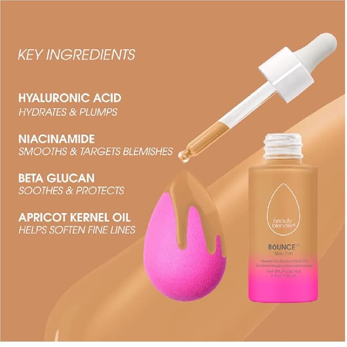 Beautyblender 12-Hour Always on Radiant Skin Tint, Breathable Serum Foundation Stays Put for All Day Long Wear, Infused with Hyaluronic Acid & Niacinamide, Tan 2-VivaGrace Women