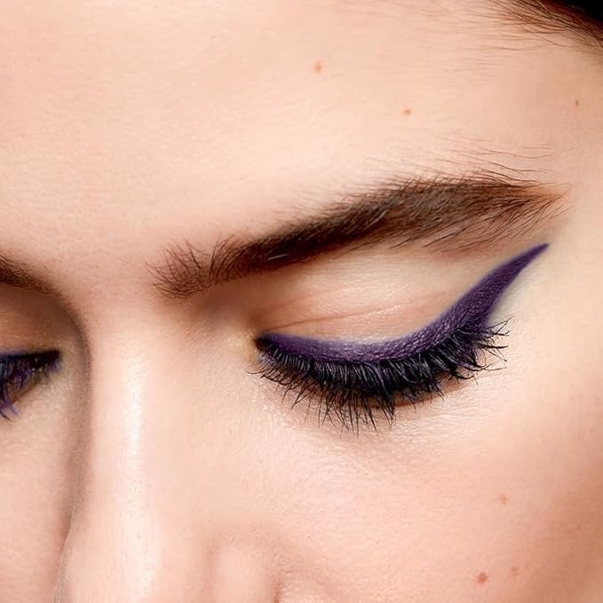MAKE Beauty Continuum Waterproof Gel Eyeliner Pencil. Creamy, Pigmented Multi-Use, including Waterline with Built-in Sharpener and Blending Brush. Smudge-Proof Makeup. Shade - Violet Abyss, Purple