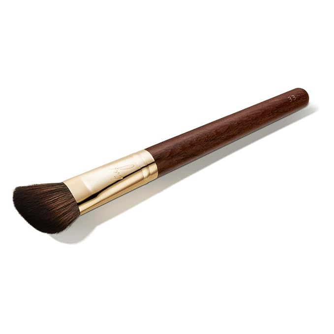 [SOO ADOR] BY MAENG #33 Highlighter & Powder Brush - Multi-Functional Brush for Flawless Highlighting and Setting | Designed by K-Pop Makeup Artist Maeng | Makeup Brush Powder Brush-VivaGrace Women