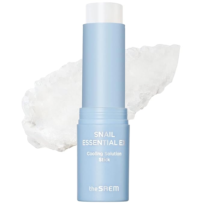 THESAEM Snail Essential EX Cooling Solution Stick Balm – Under Eye Depuffing & Soothing – Face & Eye Serum Treatment – With Snail Collagen & Aquaxyl for Moist Glow, 0.38oz.-VivaGrace Women