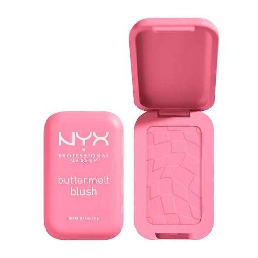 NYX PROFESSIONAL MAKEUP Buttermelt Powder Blush, Fade and Transfer-Resistant Blush, Up to 12HR Make Up Wear, Vegan Formula - Butta Together-VivaGrace Women