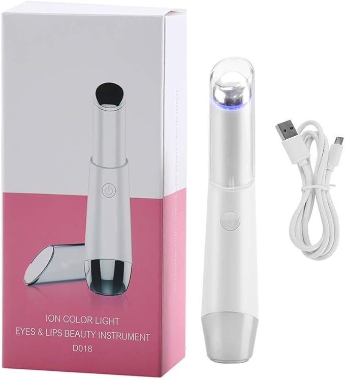 Eye Face Massage Tool Wand Pen, Portable Electric Eye Lift Wand Heated Warm Eye Lip Massager Vibration Skin Care Tool for Eyes-VivaGrace Women