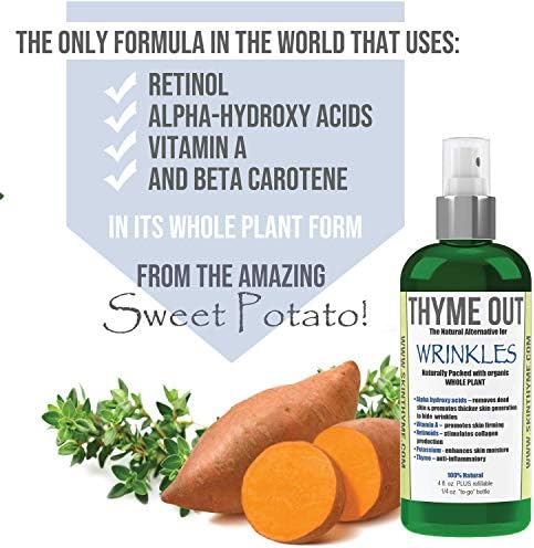 All Natural Anti-Wrinkle Face Mist Spray with Thyme, Bakuchiol, AHA, Beta Carotene and Potassium - Fights Wrinkles, Fine Lines, Inflammation, and Dryness While Boosting Collagen (4 oz)-VivaGrace Women