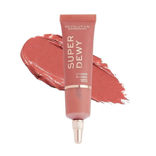 Revolution Beauty, Superdewy Liquid Blush, Richly Pigmented & Buildable, Blendable Formula, Flushing For You, 0.5 Fl. Oz.-VivaGrace Women