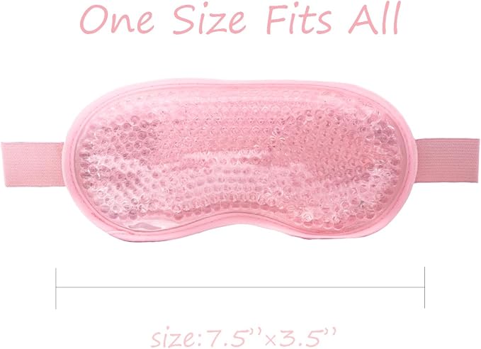 Gel Gel Eye Mask, Cooling Eye Mask Reusable Eye Ice Pack Under Eye Patches, Eye Hot Cold Treatment Pack for Redness, Pain Relief and Eye Relax (Pink - 2count)-VivaGrace Women