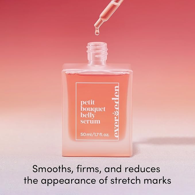 Evereden Petit Bouquet Belly Serum, 1.7 fl oz. | Clean & Vegan Women's Belly Oil for Pregnancy and Postpartum Maternity Skincare | Non-Toxic Stretch Mark Oil-VivaGrace Women