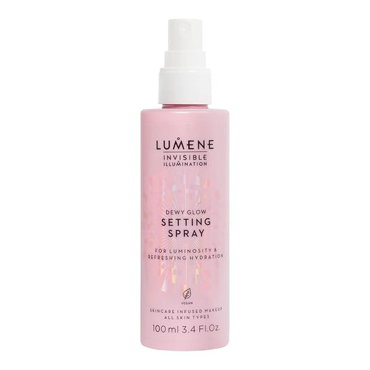 Lumene Invisible Illumination Dewy Glow Setting Spray - Facial Spray for All Skin Types - Makeup Primer & Dewy Setting Spray - Refreshing Face Mist (3.4 fl oz)-VivaGrace Women