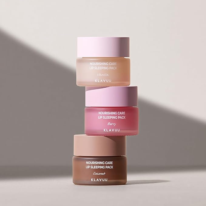 Klavuu Nourishing Care Lip Sleeping Pack (Vanila & Vanila) - Overnight Exfoliating & Nourishing Lip Mask for Dry Lips - Natural Moisturizing Lip Oil - Lip Treatment Balm to Repair & Protect Lips-VivaGrace Women