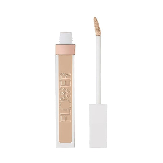 FLOWER BEAUTY By Drew Barrymore Light Illusion Full Coverage Concealer - Diffuse Dark Under Eye Circles + Blurs Blemishes - Weightless Formula + Crease Proof Makeup (Vanilla)-VivaGrace Women