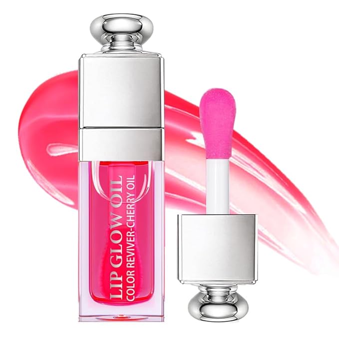 Fruit Flavored No-Sticky Lip Gloss Balm for Dry Lips - Hydrating and Nourishing Cherry Lip Oil (0.2 OZ)-VivaGrace Women