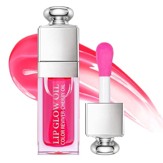 Fruit Flavored No-Sticky Lip Gloss Balm for Dry Lips - Hydrating and Nourishing Cherry Lip Oil (0.2 OZ)-VivaGrace Women