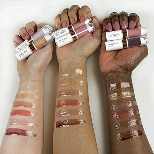 FLOWER BEAUTY By Drew Barrymore Petal Pout Lip Mask - Hydrating + Moisturizes Lips - Mango + Cocoa Butter - Lip Tint - Natural Color + Semi-Glossy Finish (Nectar)-VivaGrace Women