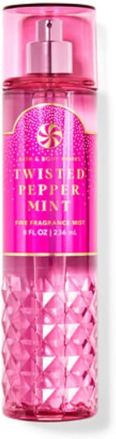 Bath & Body Works - 3 Piece Bundle - Spray - Body Cream - Shower Gel - Full Size and Gift Bag HELLO GORGEOUS (Twisted Peppermint)-VivaGrace Women
