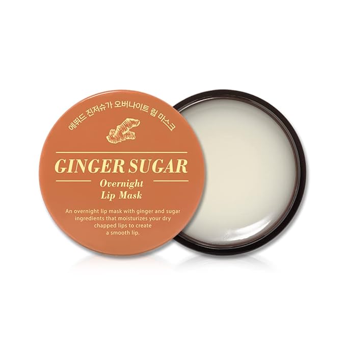 ETUDE Ginger Sugar Overnight Lip Mask 25g | Korean Lip Sleeping Mask Skin Care | Smooth and Moist Lips | Natural Ingredients Nourish & Hydrate Ginger Shea Butter Give Moisturizing Effect-VivaGrace Women