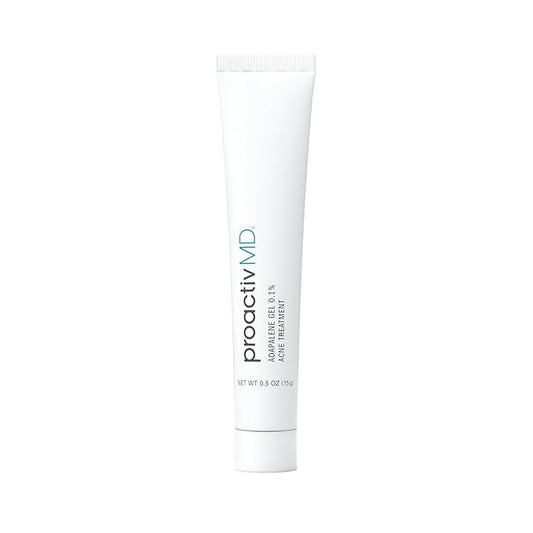 ProactivMD Adapalene Gel Acne Treatment - Prescription Strength Retinoid For Face and Body Acne, Paraben Free, .1% Solution, 0.5 oz