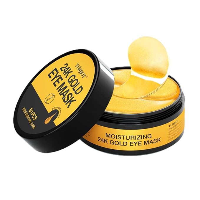 24K Gold Eye Mask - 60 Pieces, Collagen Hyaluronic Acid Eye Mask, Anti-aging, Remove Dark Circles, Puffiness and Wrinkles, Refreshes Skin, Suitable for Both Men and Women-VivaGrace Women